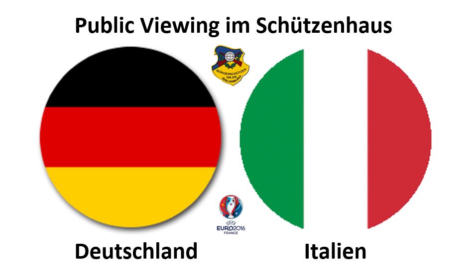 Public Viewing im Schützenhaus 02.07.16